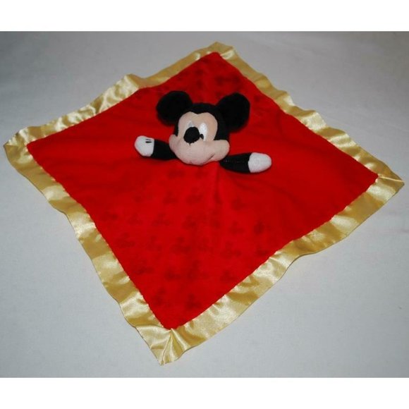 Mickey Mouse Lovey Baby Disney Red Yellow Plush Security Toy - Picture 2 of 4